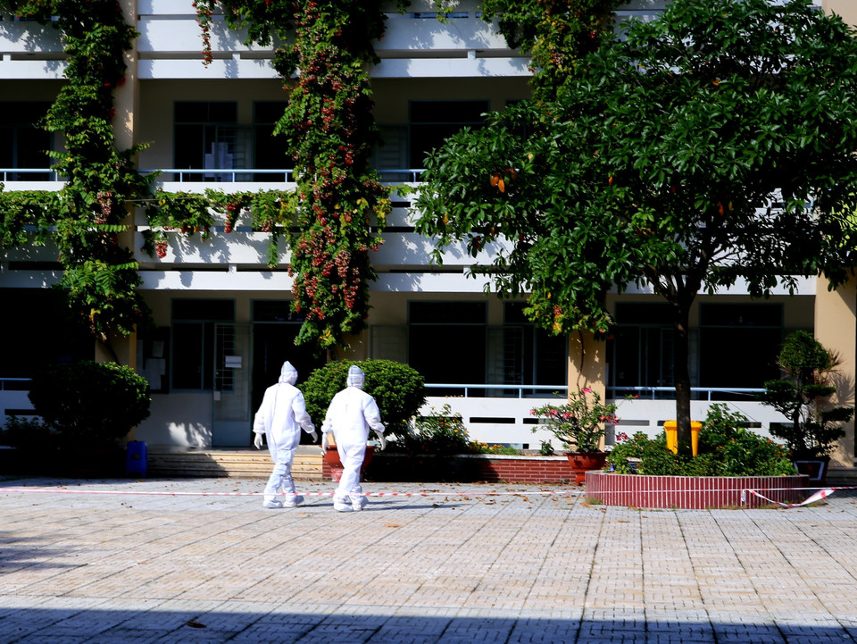 Có khoảng 250 y, bác sỹ làm nhiệm vụ tại Bệnh viện dã chiến số 01 Phú Nhuận. (Ảnh: Thành Chung/TTXVN)