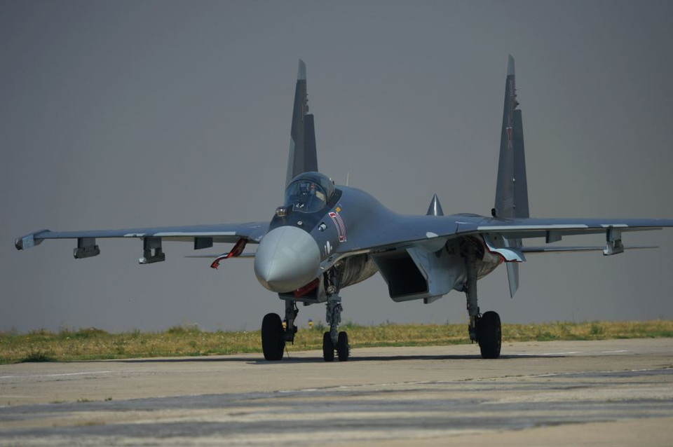 Su-35 tham gia trình diễn tại Lipetsk. (Ảnh: Sputnik)