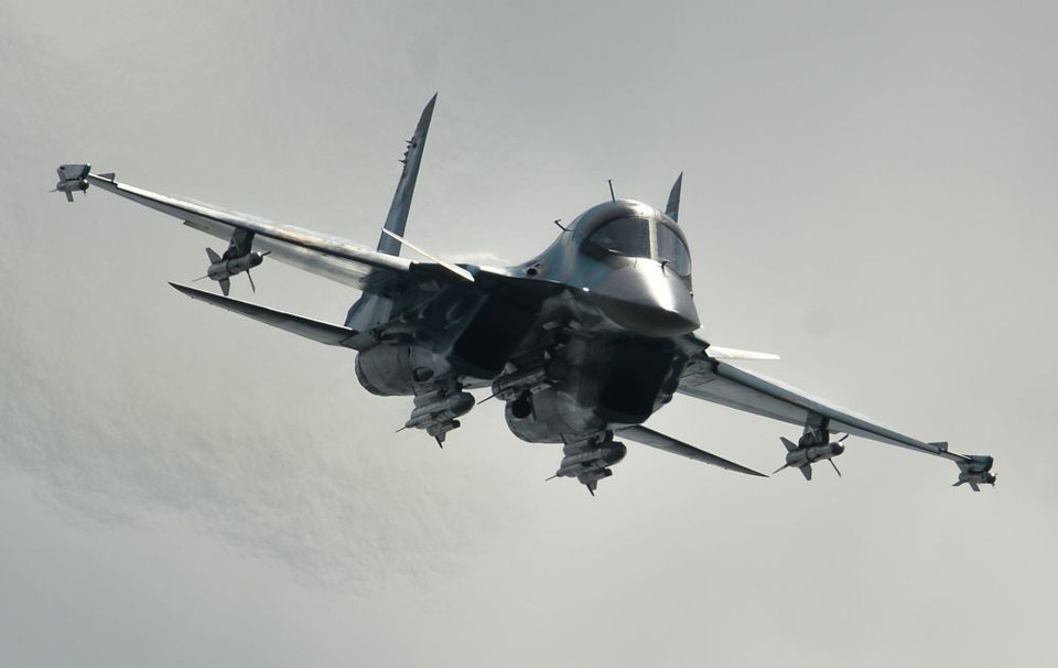 Máy bay Su-34 trình diễn tại Triển lãm hàng không vũ trụ MAKS 2015 tại Moskva. (Ảnh: Sputnik)