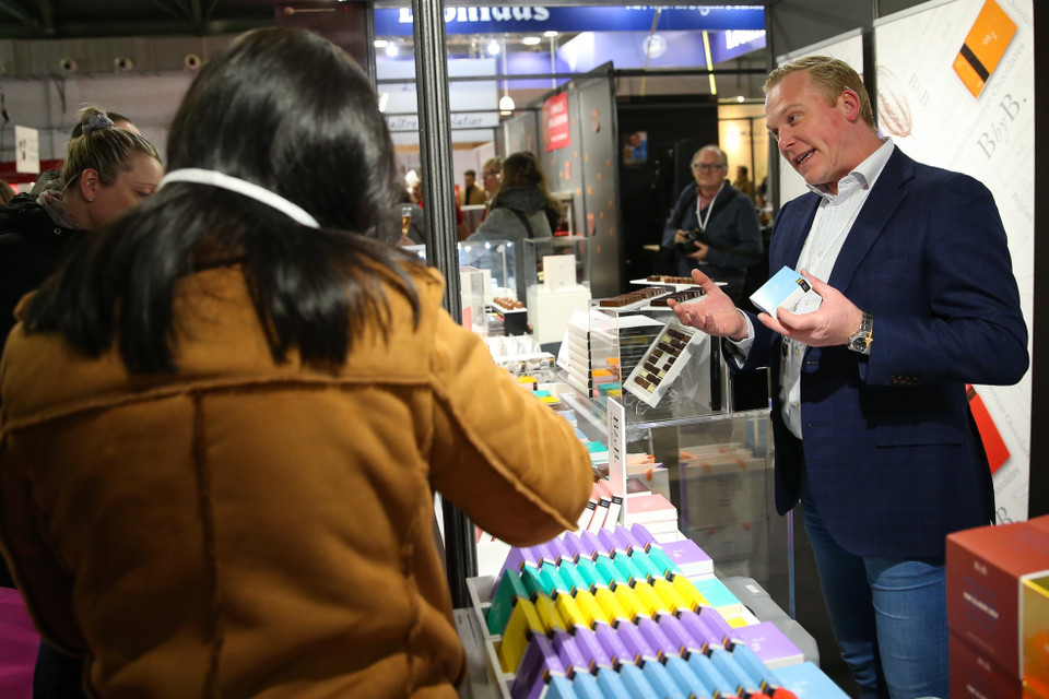  Chocolate được trưng bày tại Hội chợ Chocolate. (Ảnh: THX/TTXVN)