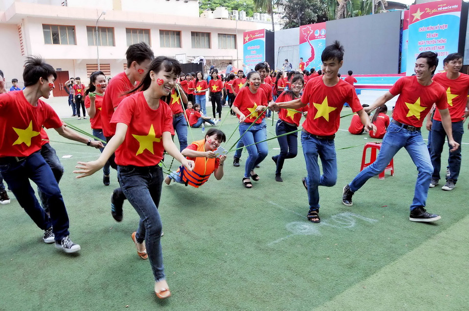 Một số hoạt động sôi nổi tại ngày hội. (Ảnh: An Hiếu/TTXVN)