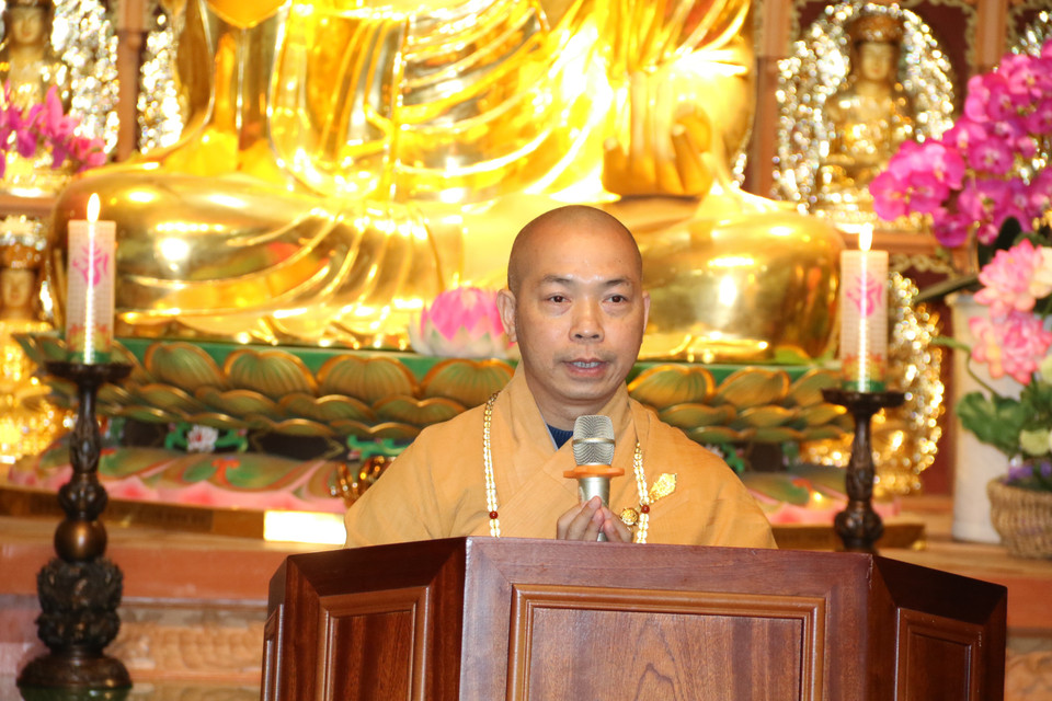 Ủy viên Hội đồng trị sự, Phó Văn phòng 2 Trung ương Giáo hội Phật giáo Việt Nam, Thượng tọa Thích Quang Thạnh. (Ảnh: Vietnam+)