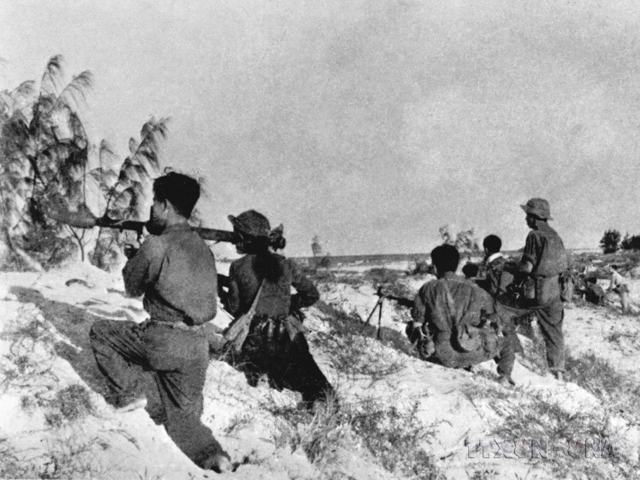 Du kích Quảng Trị chiến đấu với địch trong cuộc Tổng tiến công và nổi dậy Xuân Mậu Thân 1968. (Ảnh: Tư liệu TTXVN)