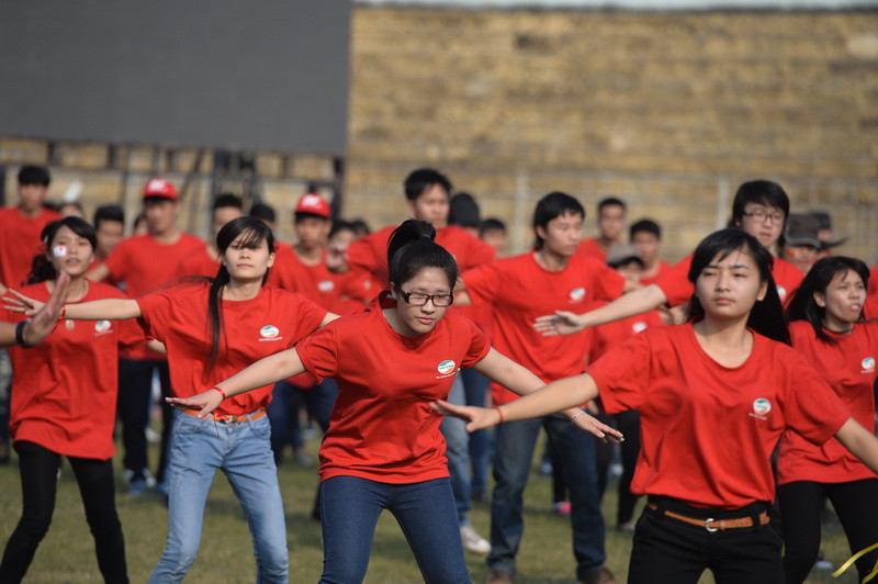 Màn biểu diễn flashmob của các bạn sinh viên Hải Phòng.