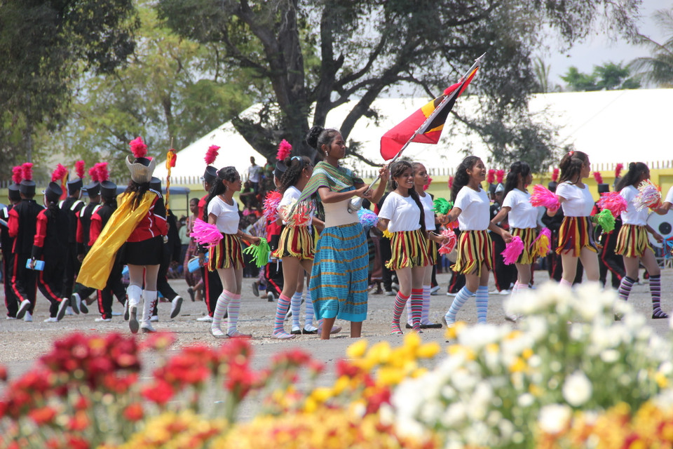 Các nhóm nghệ thuật biểu diễn. (Ảnh: Trung Sơn/Vietnam+)