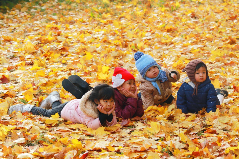 Trẻ em đến vui chơi tại công viên Kolomensk. (Ảnh: Trần Hiếu/TTXVN)