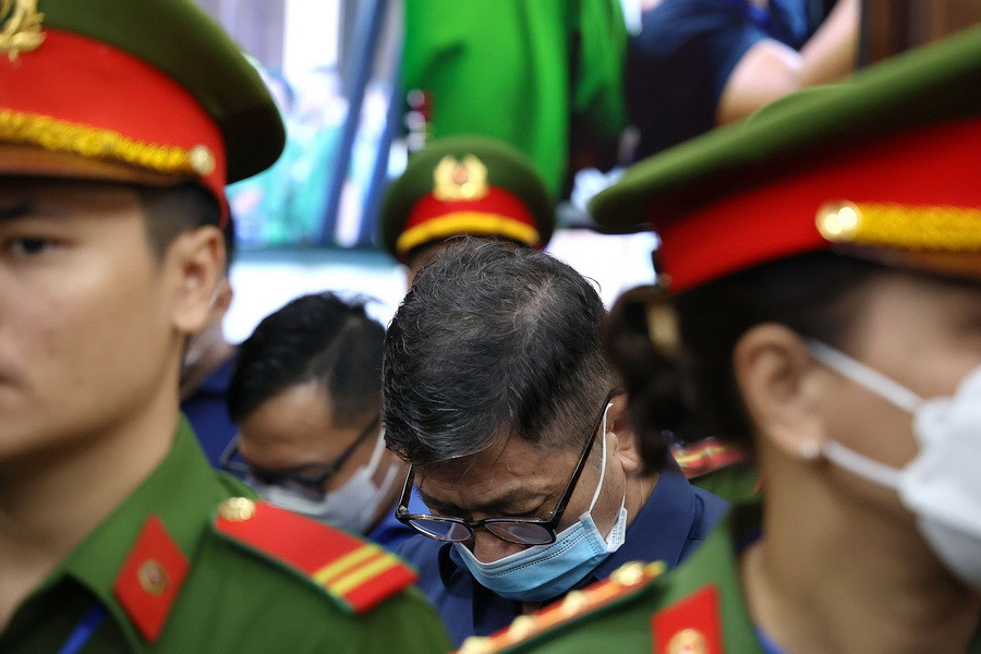 Bị cáo tại phiên xét xử. (Ảnh: Thanh Vũ/TTXVN)