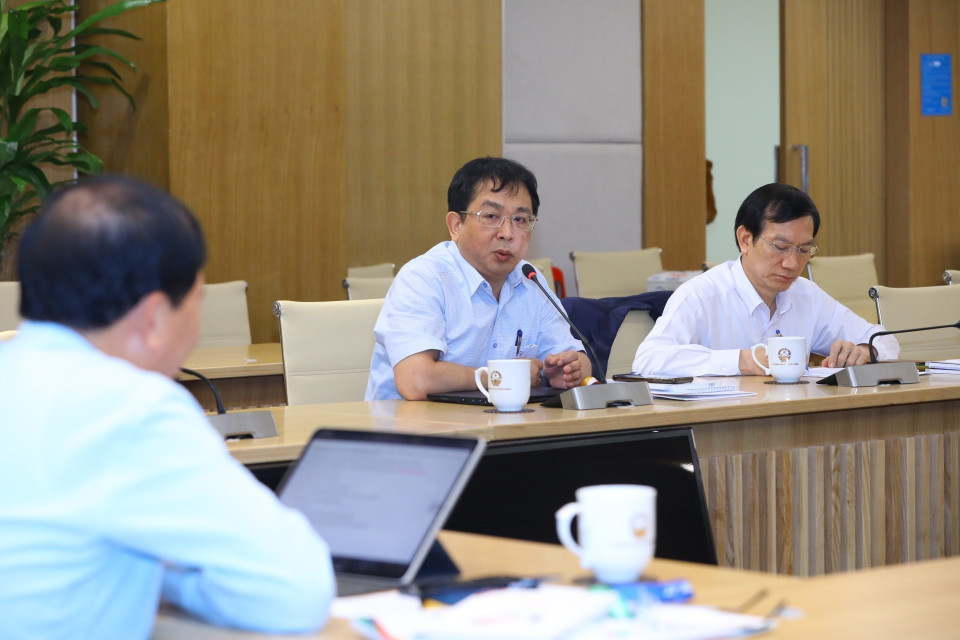 Phó Tổng giám đốc Thông tấn xã Việt Nam Nguyễn Tuấn Hùng phát biểu. (Ảnh: Văn Điệp/TTXVN)