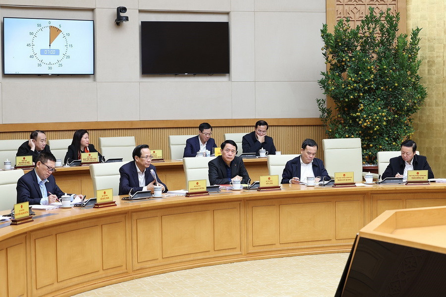 Đại diện các bộ, ngành tham dự phiên họp. (Ảnh: Dương Giang/TTXVN)