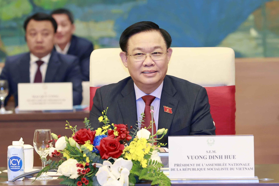 Chủ tịch Quốc hội Vương Đình Huệ phát biểu. (Ảnh: Doãn Tấn/TTXVN)