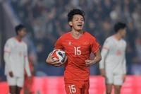 Tiền đạo Bùi Vĩ Hào được triệu tập trở lại Đội tuyển U23 Việt Nam chuẩn bị cho Vòng chung kết U23 châu Á 2026. (Ảnh: TTXVN)