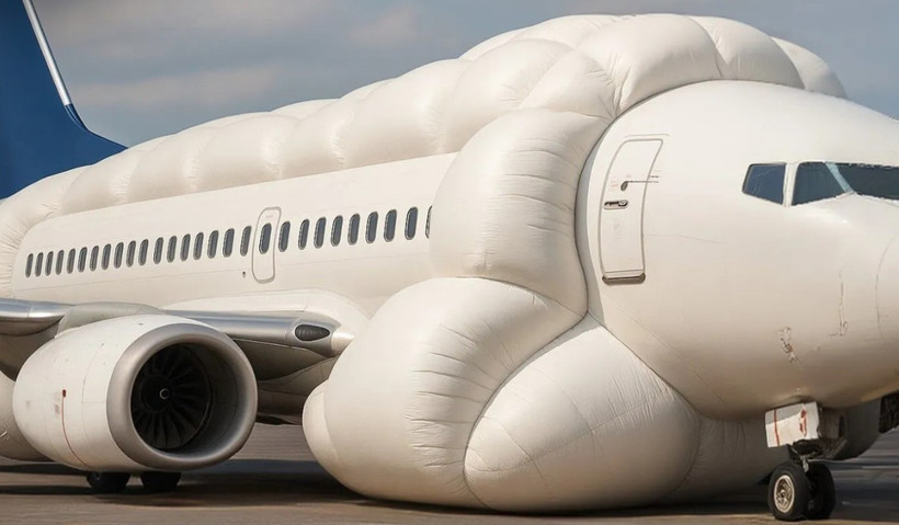 Hai kỹ sư Dubai gây chú ý với ý tưởng trang bị túi khí để cứu máy bay gặp nạn. (Nguồn: Metro)