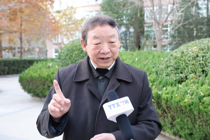 Giáo sư Chu Chấn Minh, Viện Nghiên cứu Nam Á và Đông Nam Á (Côn Minh) Trung Quốc. (Ảnh: Quang Hưng/TTXVN tại Trung Quốc)