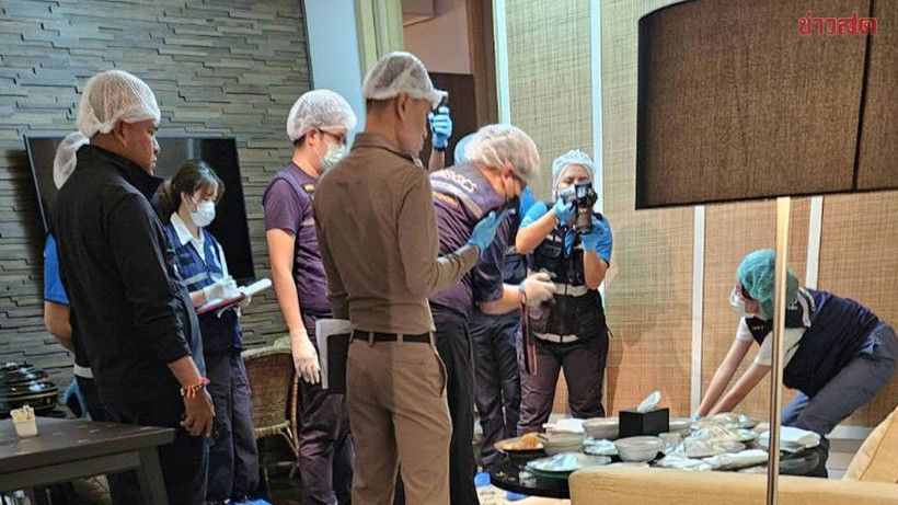 Cảnh sát khám nghiệm tại hiện trường.