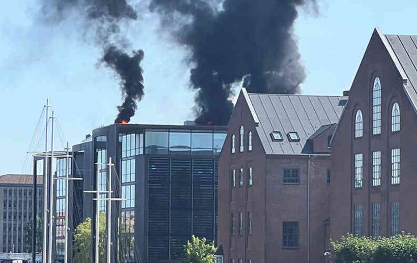 Hỏa hoạn tại cơ quan thuế Đan Mạch (Nguồn: X)