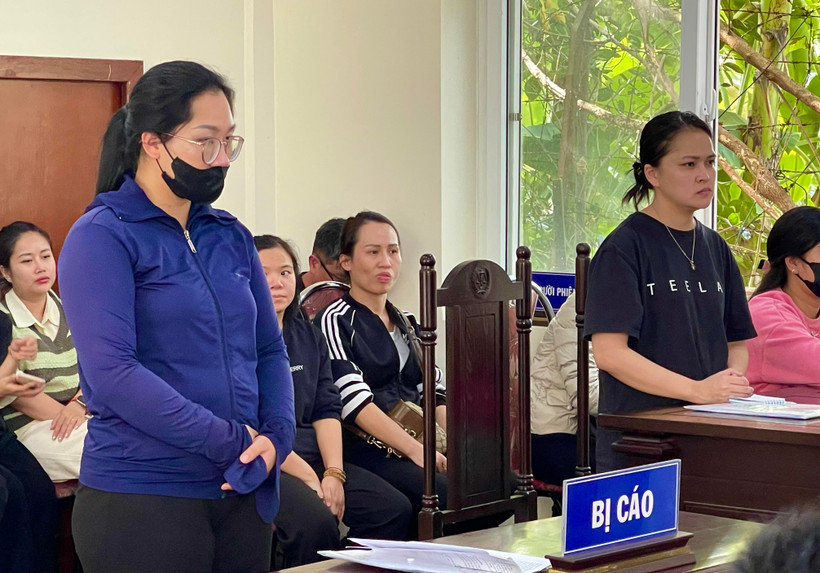 Bị cáo Chu Uyển Vân tại phiên xử. (Ảnh: Kim Anh - TTXVN)