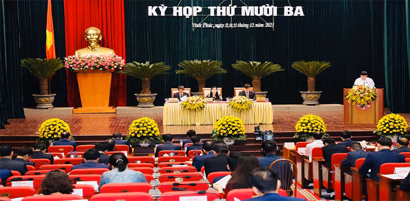 Kỳ họp thứ 13 Hội đồng Nhân dân tỉnh Vĩnh Phúc (Nguồn: Cổng thông tin tỉnh Vĩnh Phúc)