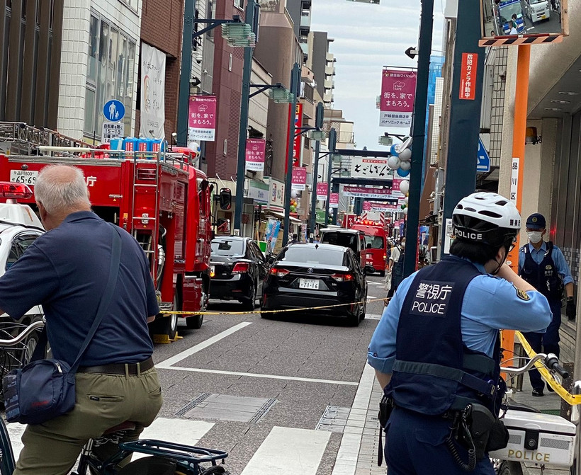 Hiện trường vụ cháy ở Shinagawa (Ảnh: X)