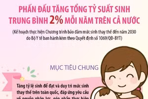 Phấn đấu tăng tổng tỷ suất sinh trung bình 2% mỗi năm trên cả nước