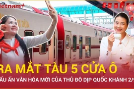 Đoàn tàu “Hà Nội 5 cửa ô”: Dấu ấn văn hóa mới của Thủ đô dịp Quốc khánh 2/9