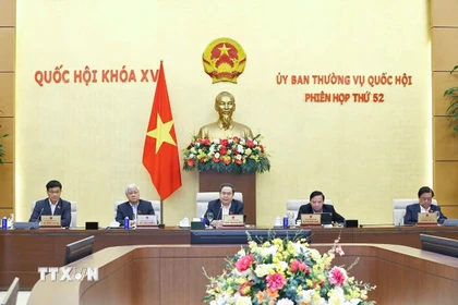 Chủ tịch Quốc hội Trần Thanh Mẫn phát biểu. (Ảnh: Doãn Tấn/TTXVN)