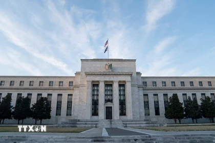Trụ sở Cục Dự trữ Liên bang Mỹ (Fed) tại Washington, D.C. (Ảnh: THX/TTXVN)