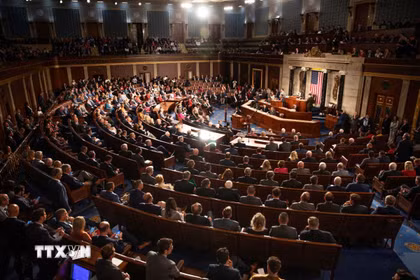 Toàn cảnh một phiên họp của Hạ viện Mỹ ở Washington DC. (Ảnh: THX/TTXVN)