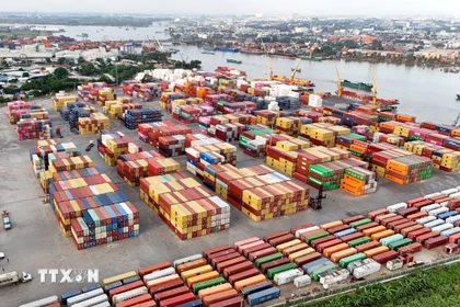 Hạ tầng cảng SOWATCO Long Bình, thành phố Thủ Đức. (Ảnh: Hồng Đạt/TTXVN)