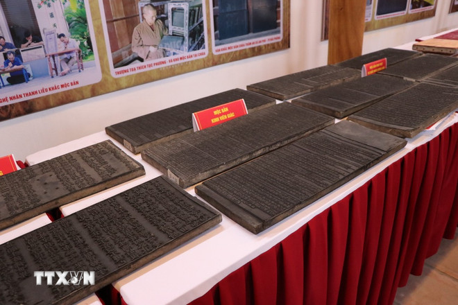 A Tram Gian pagoda fa tömbjeit nemzeti kincsként tartják számon. (Fotó: Manh Tu/ VNA) ttxvn-3110-moc-ban-chua-tram-gian-hai-phong-2.jpg