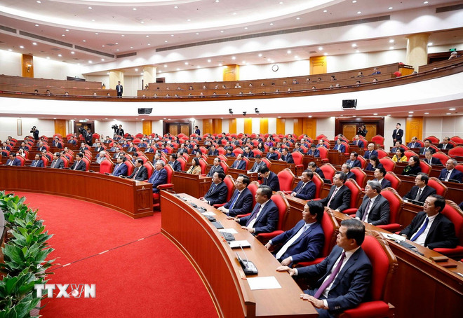 Bế mạc Hội nghị lần thứ 14 Ban Chấp hành Trung ương Đảng khóa XIII ttxvn-0611-be-mac-hoi-nghi-trung-uong-3.jpg