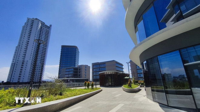Danang Software Park No. 2, где изначально разместится штаб-квартира Вьетнамского международного финансового центра в Дананге. (Фото: Quoc Dung/VNA) ttxvn-1110-cong-vien-phan-mem-da-nang.jpg