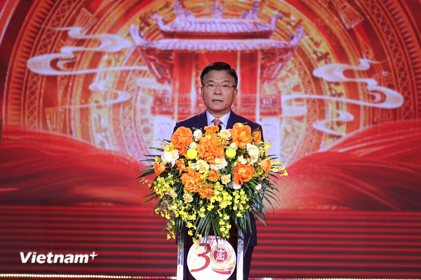 Phó Thủ tướng Chính phủ Lê Thành Long phát biểu tại lễ kỷ niệm. (Ảnh: BTC)