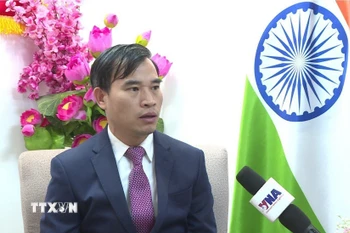 Tham tán Thương mại Việt Nam tại Ấn Độ Bùi Trung Thướng. (Ảnh: Quang Trung/TTXVN)