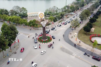 Một góc thành phố Việt Trì (Phú Thọ). (Ảnh: Tạ Toàn/TTXVN)