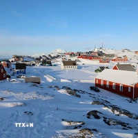 Quang cảnh thành phố Nuuk, Greenland. (Ảnh: THX/TTXVN)