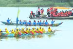 Lễ hội đua thuyền xã Tịnh Long, thành phố Quảng Ngãi. (Nguồn: Đài phát thanh và truyền hình tỉnh Quảng Ngãi)