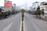 Nút giao phố Văn Cao với đường Hoàng Hoa Thám, Hà Nội trong ngày Mùng 1 Tết Ất Tỵ. (Ảnh: Quốc Khánh/TTXVN)