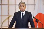 Ngoại trưởng Nhật Bản Takeshi Iwaya trong một cuộc họp báo tại Tokyo. (Nguồn: Kyodo/TTXVN)