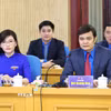 Đồng chí Bùi Quang Huy, Ủy viên Ban Chấp hành Trung ương Đảng, Phó Chủ tịch Ủy ban Trung ương Mặt trận Tổ quốc Việt Nam, Bí thư thứ nhất Ban Chấp hành Trung ương Đoàn Thanh niên Cộng sản Hồ Chí Minh phát biểu. (Ảnh: Minh Đức/TTXVN)