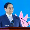 Thủ tướng Phạm Minh Chính phát biểu tại Diễn đàn hợp tác địa phương Việt Nam-Nhật Bản. (Ảnh: Dương Giang/TTXVN)