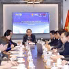 Chủ tịch Quốc hội Trần Thanh Mẫn gặp mặt thành viên Mạng lưới Đổi mới sáng tạo và chuyên gia Việt Nam tại Hàn Quốc. (Ảnh: Doãn Tấn/TTXVN)