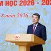 Thủ tướng Lê Minh Hưng phát biểu tại Hội nghị tổng kết năm học 2025-2026 và triển khai năm học 2026-2027. (Ảnh: Dương Giang/TTXVN)