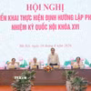 Chủ tịch Quốc hội Trần Thanh Mẫn chủ trì Hội nghị triển khai thực hiện Định hướng lập pháp nhiệm kỳ Quốc hội khóa XVI. (Ảnh: Doãn Tấn/TTXVN)