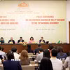 Quang cảnh họp báo thông tin về Kỳ họp thứ 2, Quốc hội khóa XVI. (Ảnh: Tuấn Anh/TTXVN)