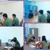 Các đối tượng bị cơ quan chức năng Lâm Đồng mời lên làm việc vì thông tin sai sự thật về chủ trương tinh gọn bộ máy địa phương các cấp. (Ảnh: TTXVN phát)