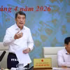 Thủ tướng Lê Minh Hưng kết luận Hội nghị toàn quốc đẩy mạnh phân bổ, giải ngân vốn đầu tư công năm 2026. (Ảnh: Dương Giang/TTXVN)