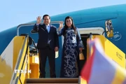 Thủ tướng Phạm Minh Chính và Phu nhân rời thủ đô Stockholm về nước, kết thúc tốt đẹp chuyến thăm chính thức Vương quốc Thụy Điển. (Ảnh: Dương Giang/TTXVN)