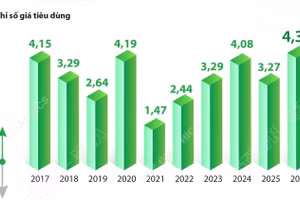 CPI bình quân 6 tháng năm 2026 tăng 4,38%