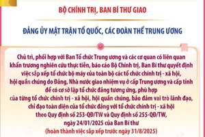 Các nhiệm vụ của Đảng ủy Mặt trận Tổ quốc, các đoàn thể Trung ương