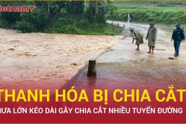 Bão số 3 càn quét, chia cắt nhiều tuyến đường miền núi Thanh Hóa